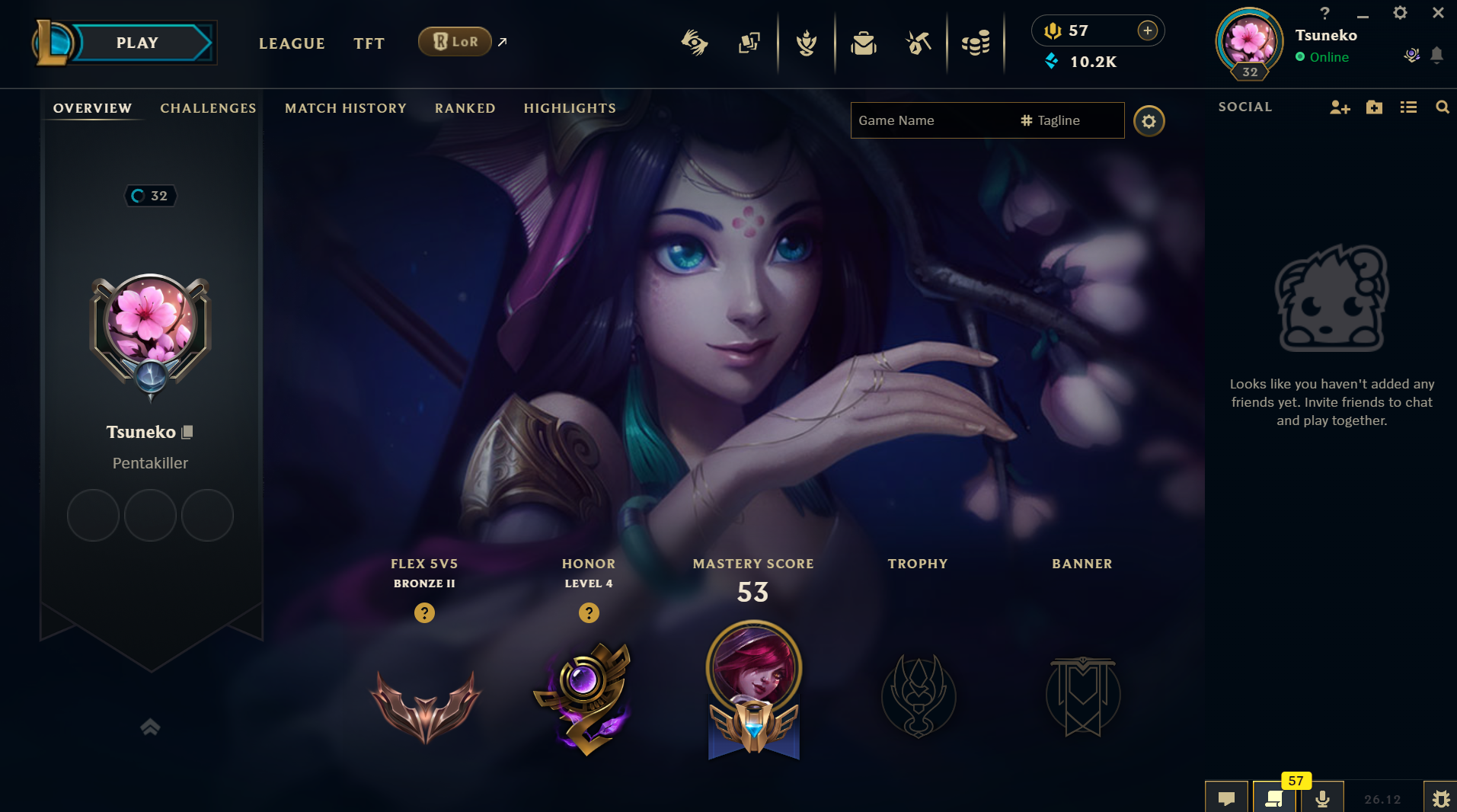 Bronze EUNE League of Legends account